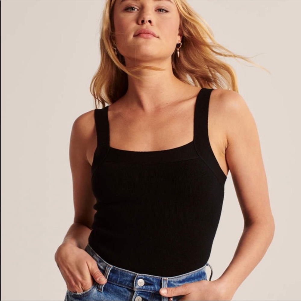 Black knit Abercrombie bodysuit